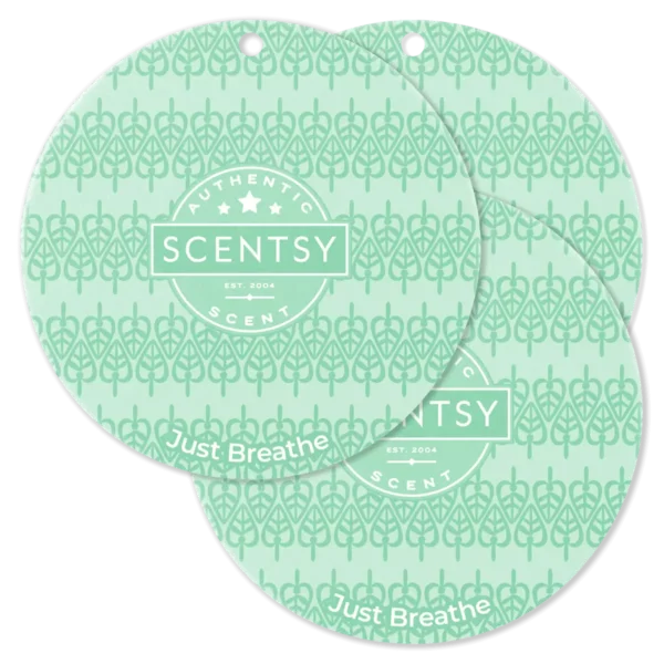 Just Breathe Scentsy Scent Circle 3 Pack Bundle