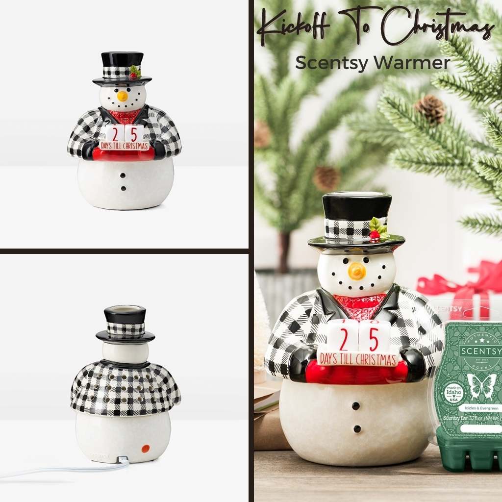 Kickoff To Christmas Scentsy Warmer Snowman Incandescent.Scentsy.us