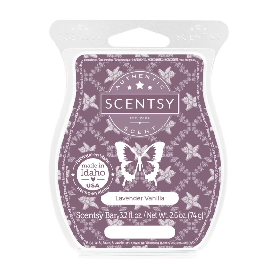 Lavender Vanilla Scentsy Bar BBMB January 2024 Incandescent.Scentsy.us