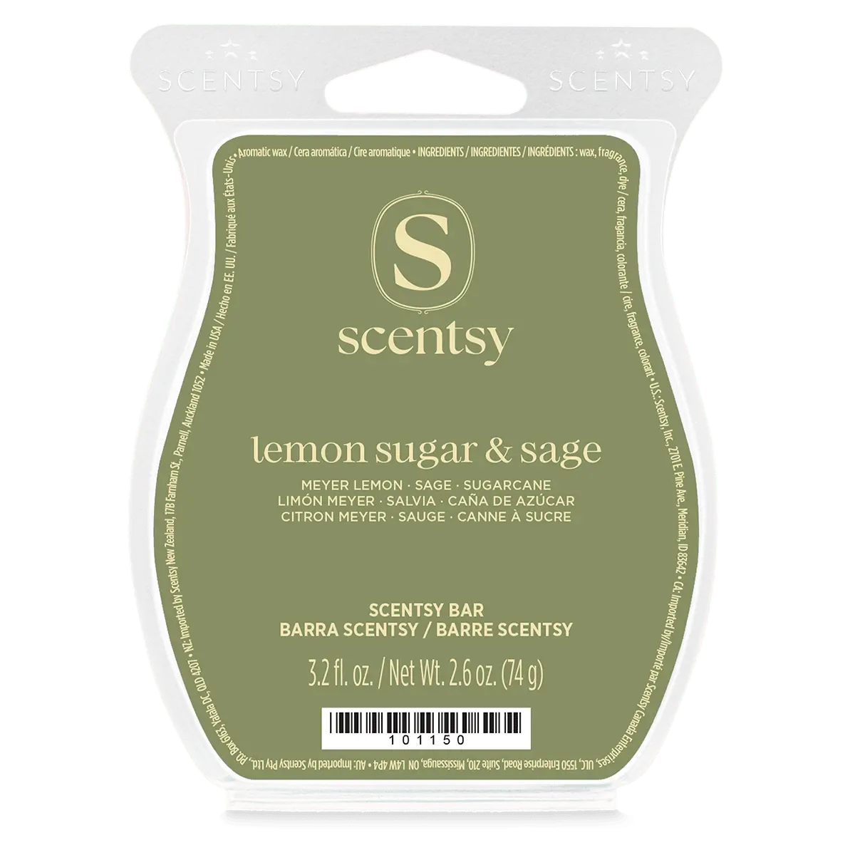 Lemon Sugar &Amp; Sage Scentsy Bar Lemon Sugar & Sage Scentsy Wax Bar