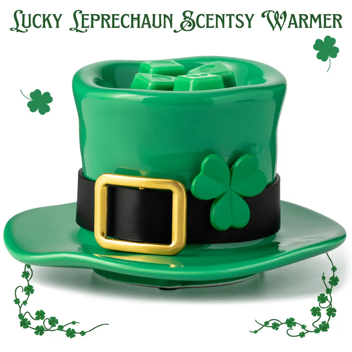 Scentsy February 2024 Warmer & Scent of the Month - Lucky Leprechaun Hat + Shamrock Splash