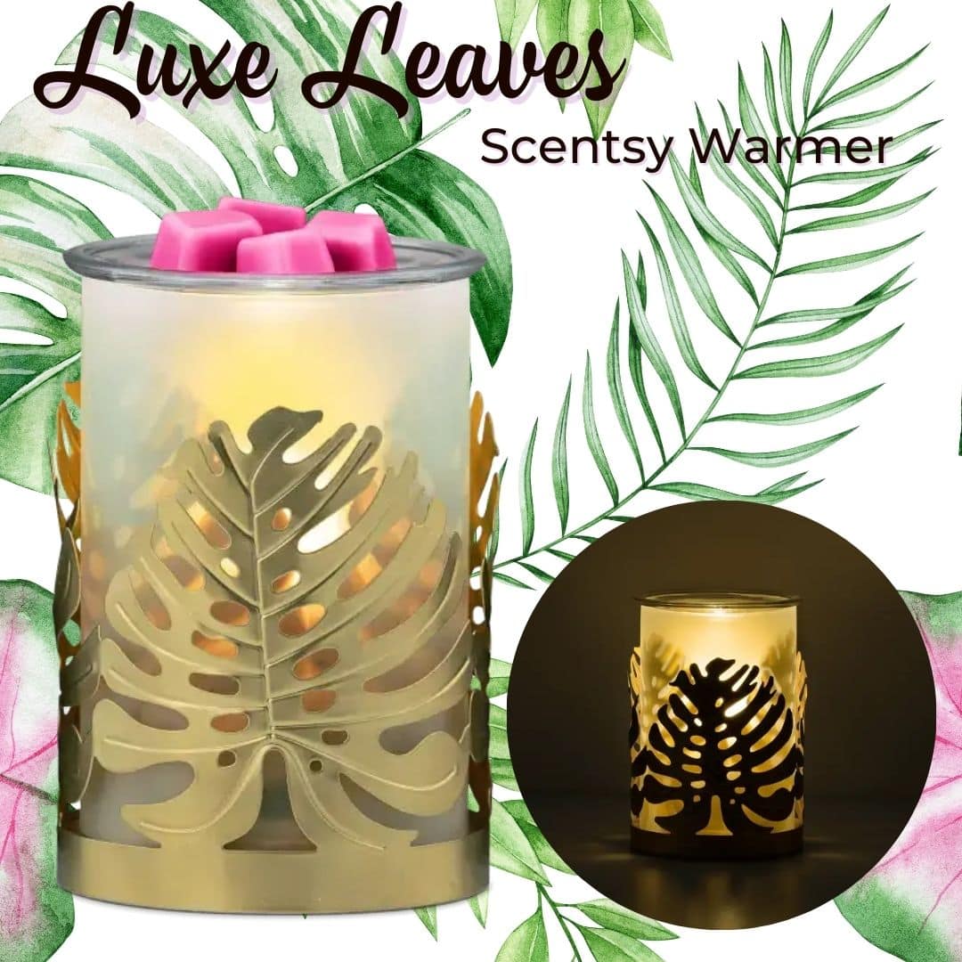 Luxe Leaves Scentsy Warmer May 2023 Incandescent.Scentsy.us