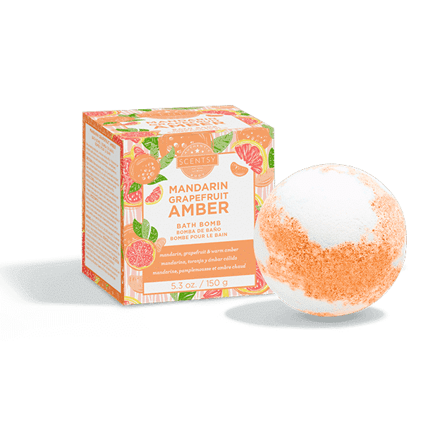 MANDARIN GRAPEFRUIT AMBER SCENTSY BATH BOMB