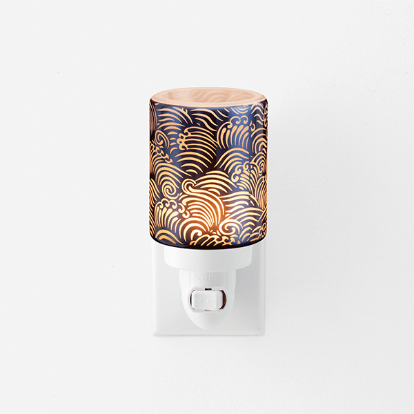 MIDNIGHT TIDE MINI SCENTSY WARMER GLOWING