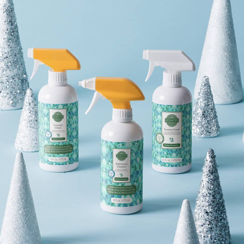 Icicles & Evergreen Scentsy Counter Clean