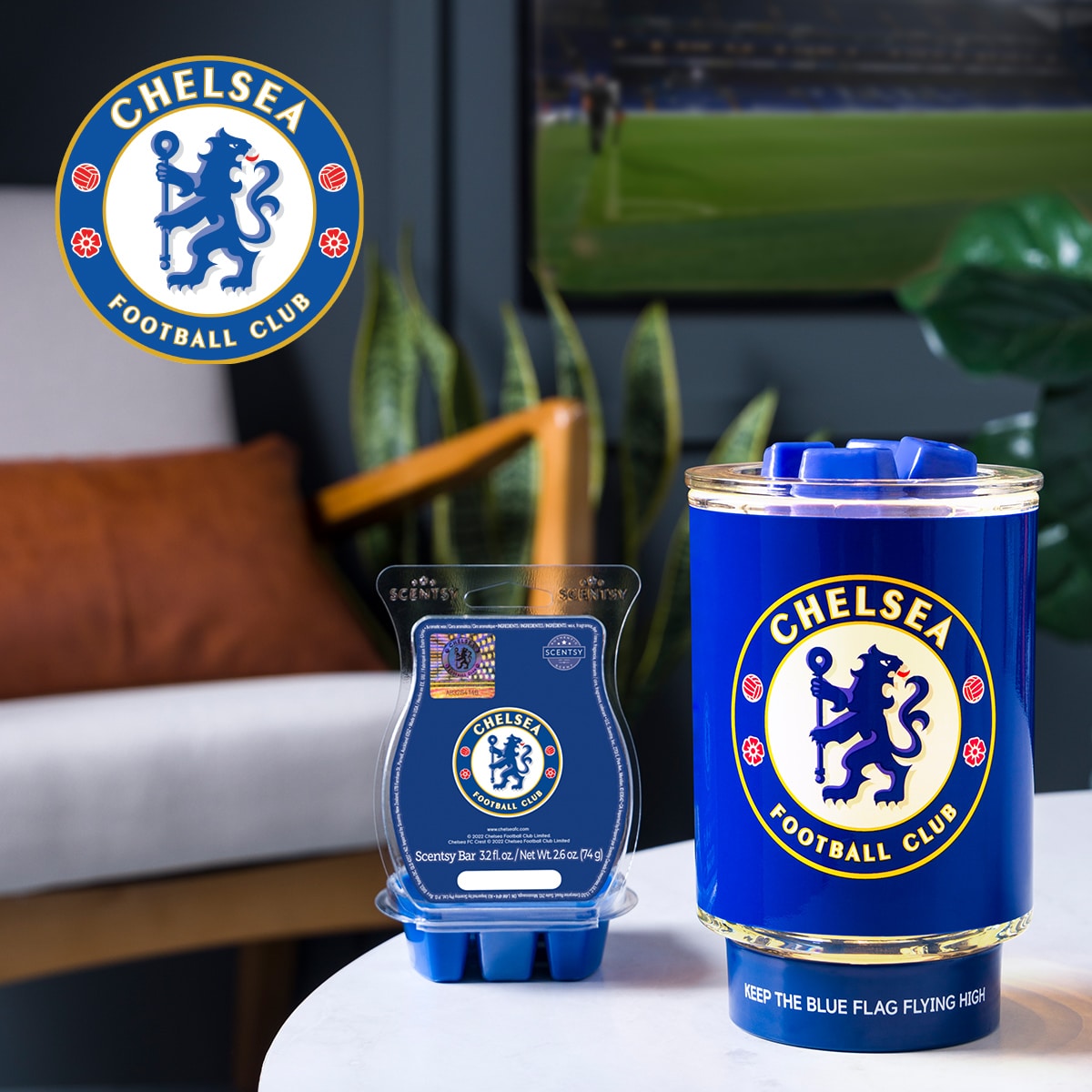 Officially Licensed European Soccer Football Club Scentsy Warmers MT FW22 Chelsea Styled R1 1