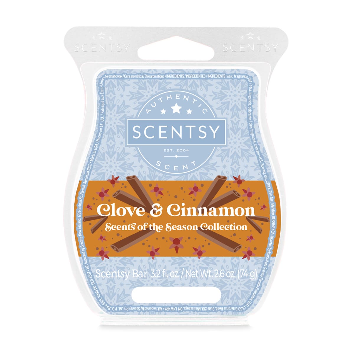 Clove & Cinnamon Scentsy Bar Scents of the Season Incandescent