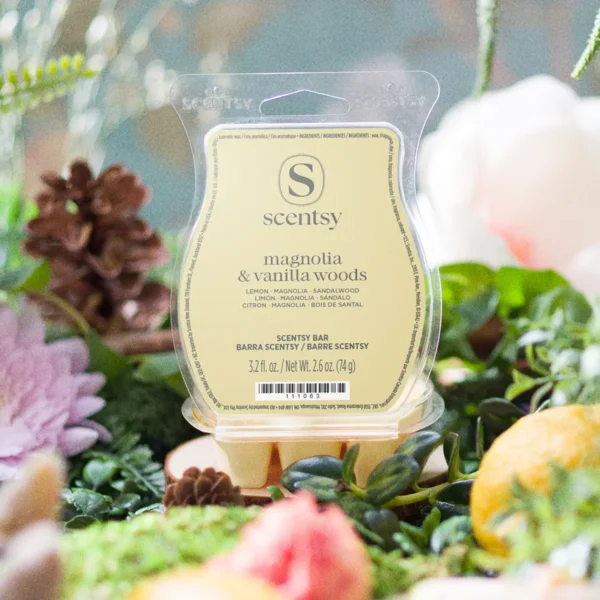 Magnolia &Amp; Vanilla Woods Scentsy Bar - Stylized 2 (1) Magnolia & Vanilla Woods Scentsy Wax Bar - March 2026