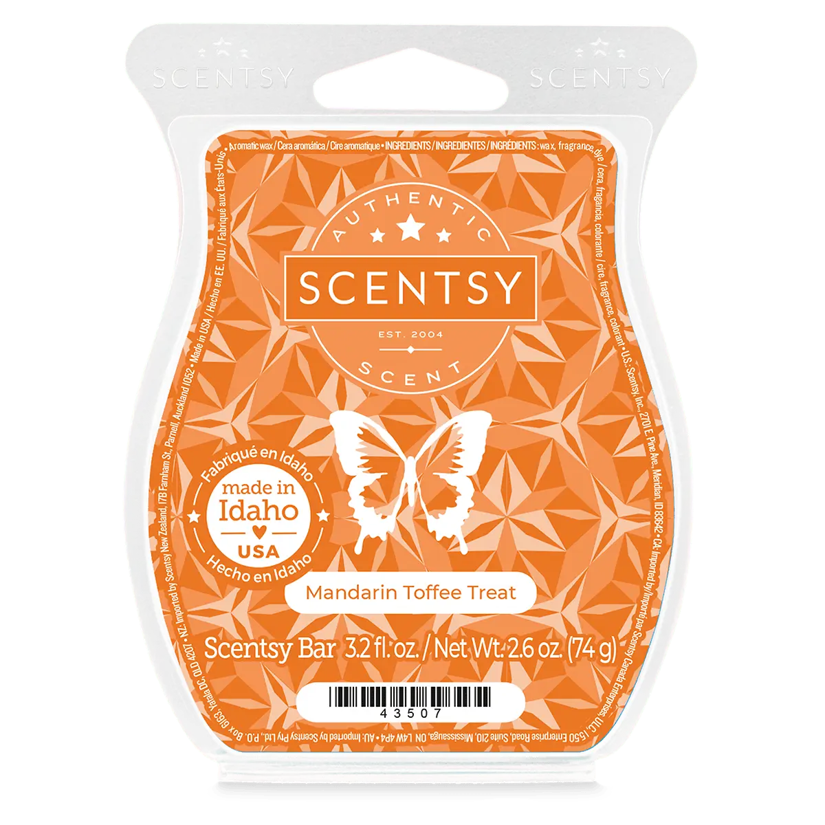 Mandarin Toffee Treat Scentsy Bar