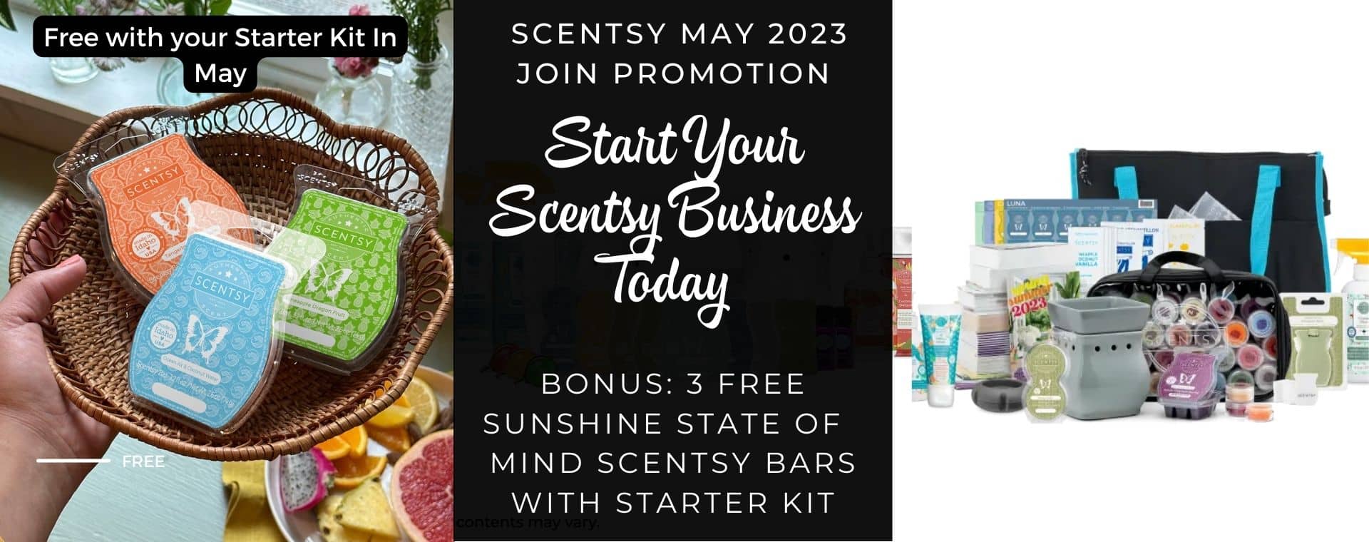 May Scentsy Starter Kit promotion Free Sunshine State of Mind Scentsy Bars