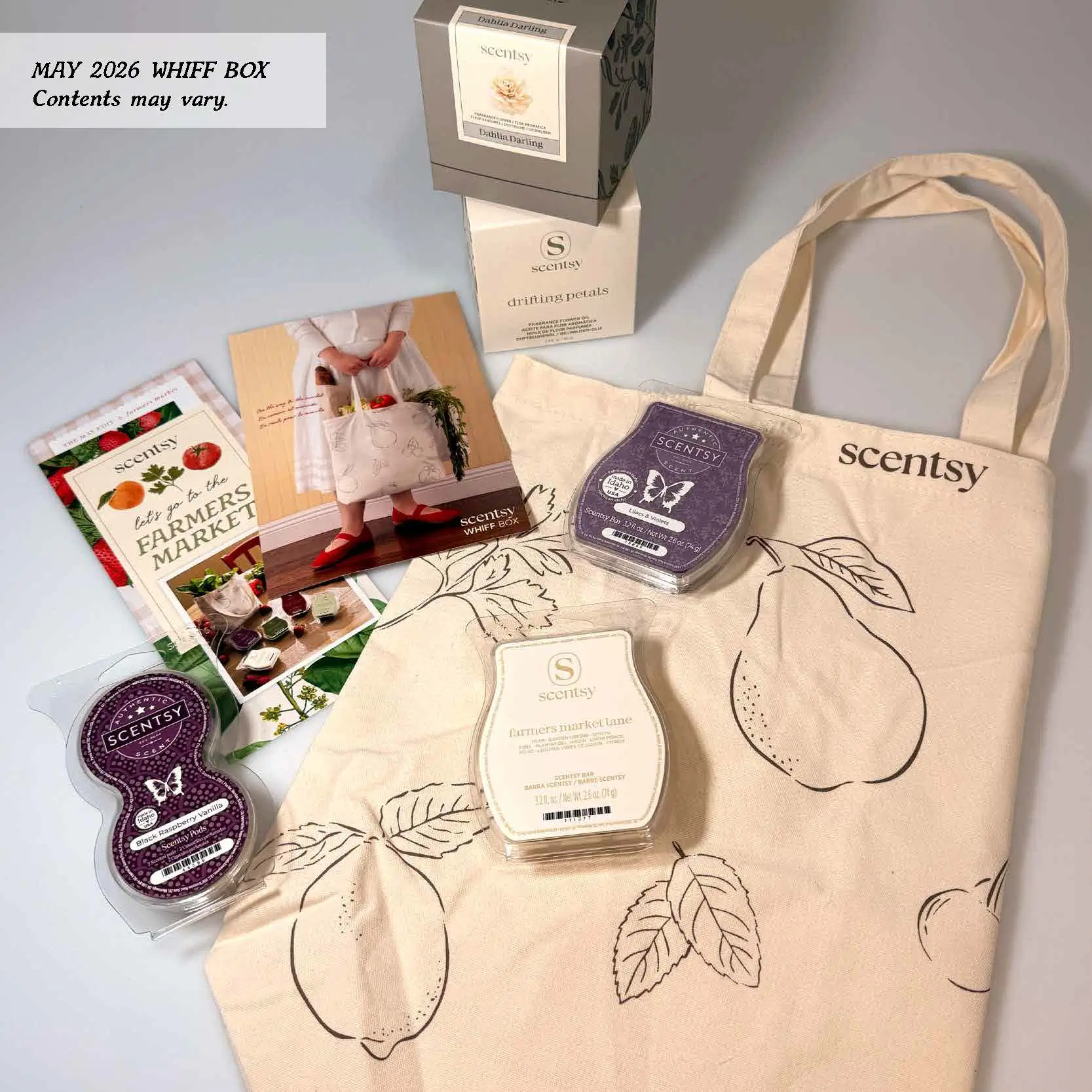 Scentsy May 2026 Whiff Box Spoiler - Farmers Market Theme Scentsy May 2026 Whiff Box Spoiler - Farmers Market theme