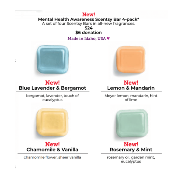 Mental Health Awareness Scentsy Bar 4-pack