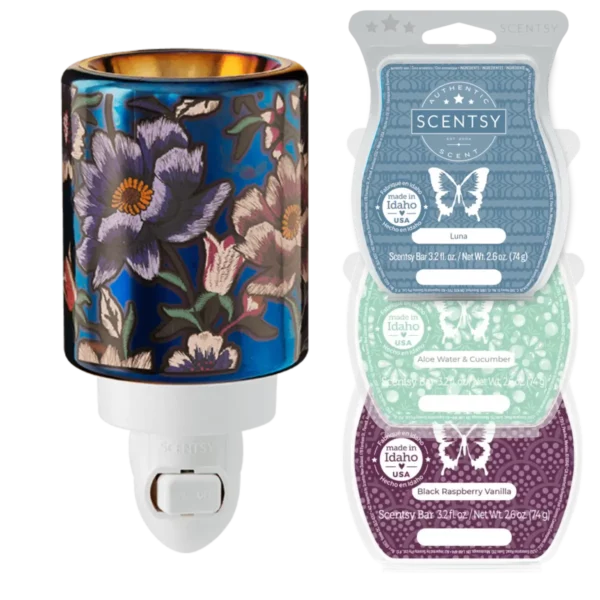 Midnight Floral Bundle Midnight Floral Mini Scentsy Warmer Bundle