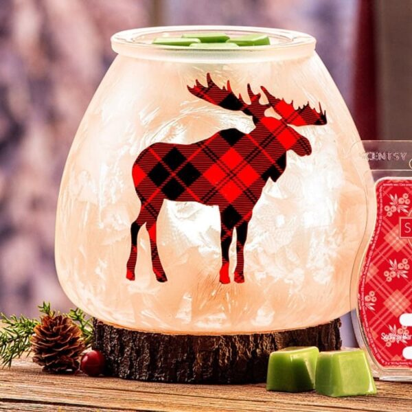 SCENTSY NORTHERN PLAID MOOSE SCENTSY WARMER