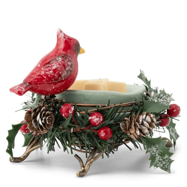 Nestled in Evergreen Cardinal Scentsy Warmer
