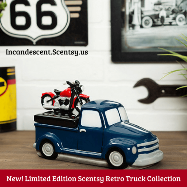 BLUE RETRO TRUCK SCENTSY WARMER ONLY