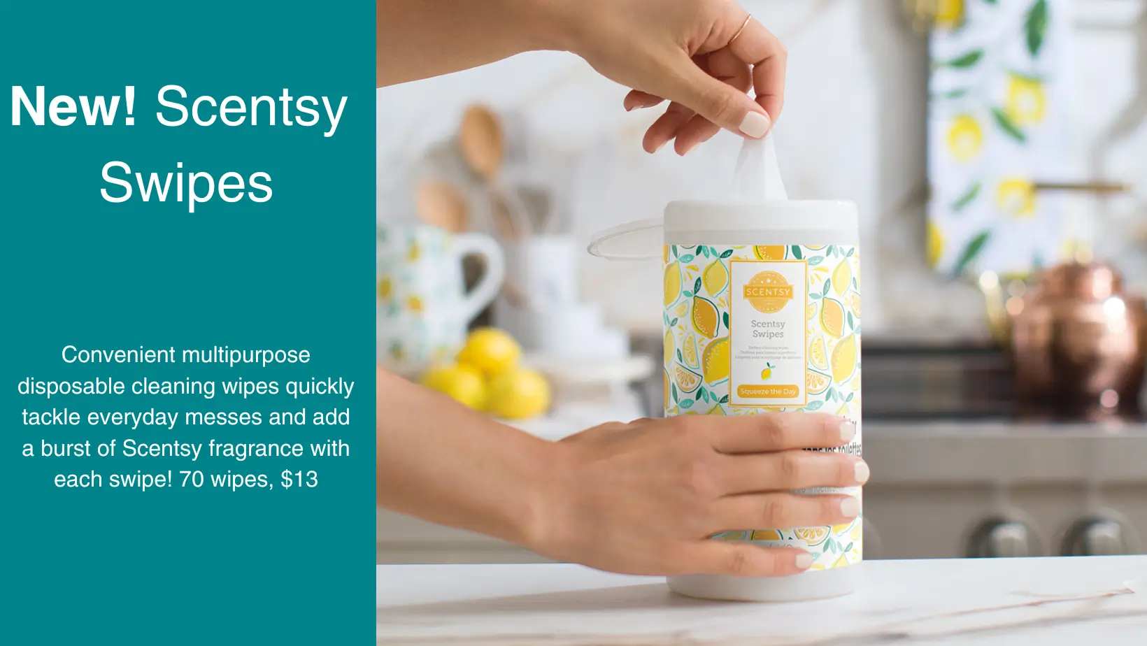 NEW! Scentsy Swipes Cleaning Wipes