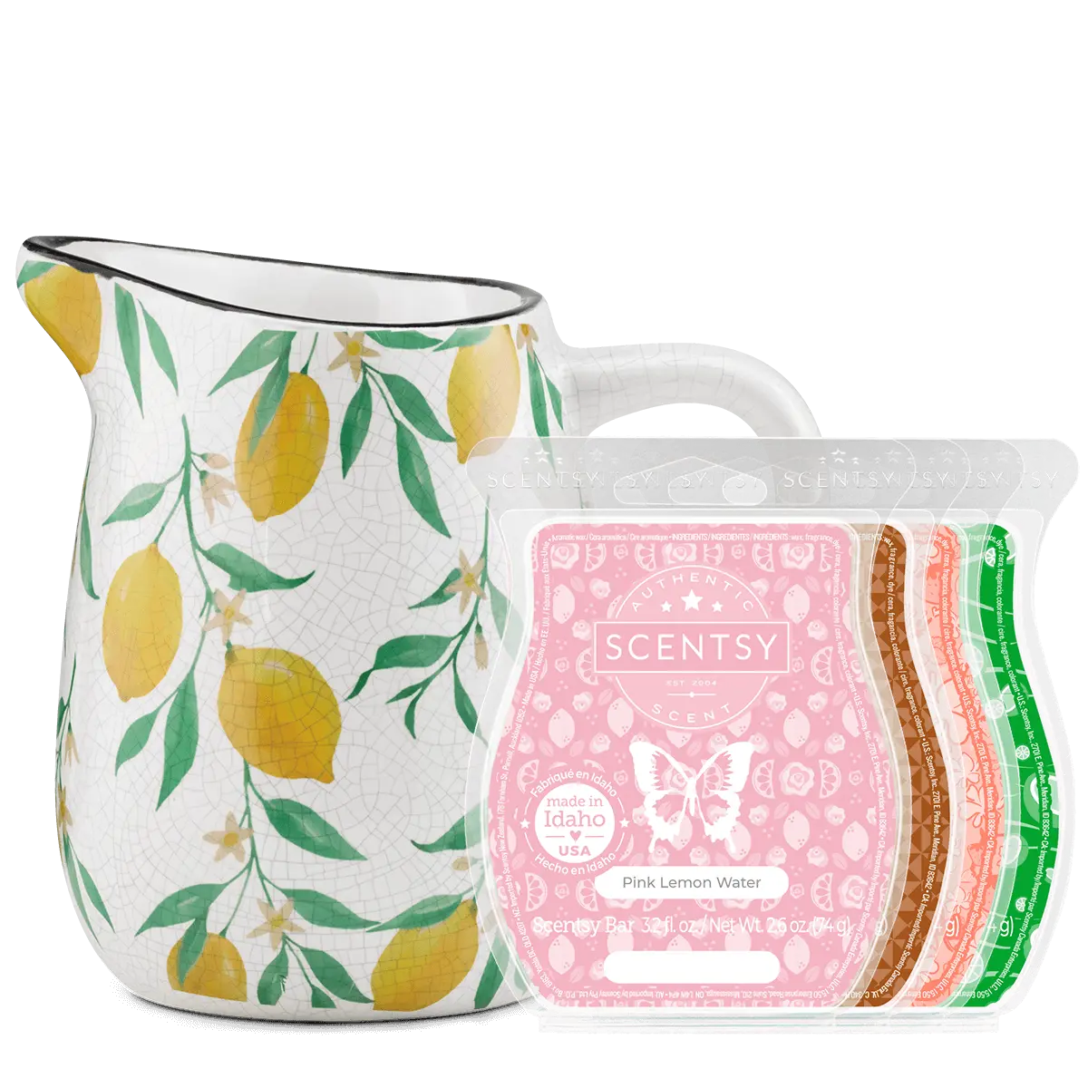 Lemon Grove Pitcher Scentsy Warmer Bundle