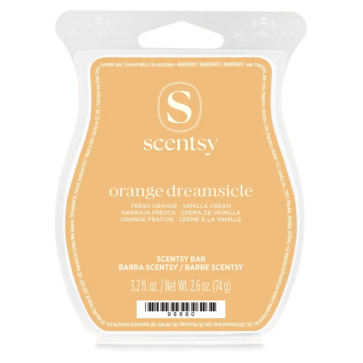 Orange Dreamsicle Scentsy Bar (1) Orange Dreamsicle Scentsy Bar