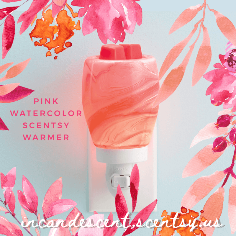PINK WATERCOLOR NIGHTLIGHT MINI SCENTSY WARMER