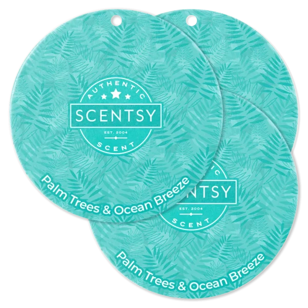 Palm Trees & Ocean Breeze Scentsy Scent Circle 3 Pack