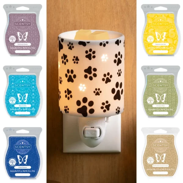 Paws Mini Scentsy Warmer & Wax Bundle