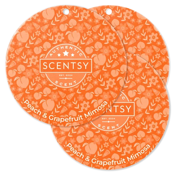 Peach & Grapefruit Mimosa Scentsy Scent Circle 3 Pack