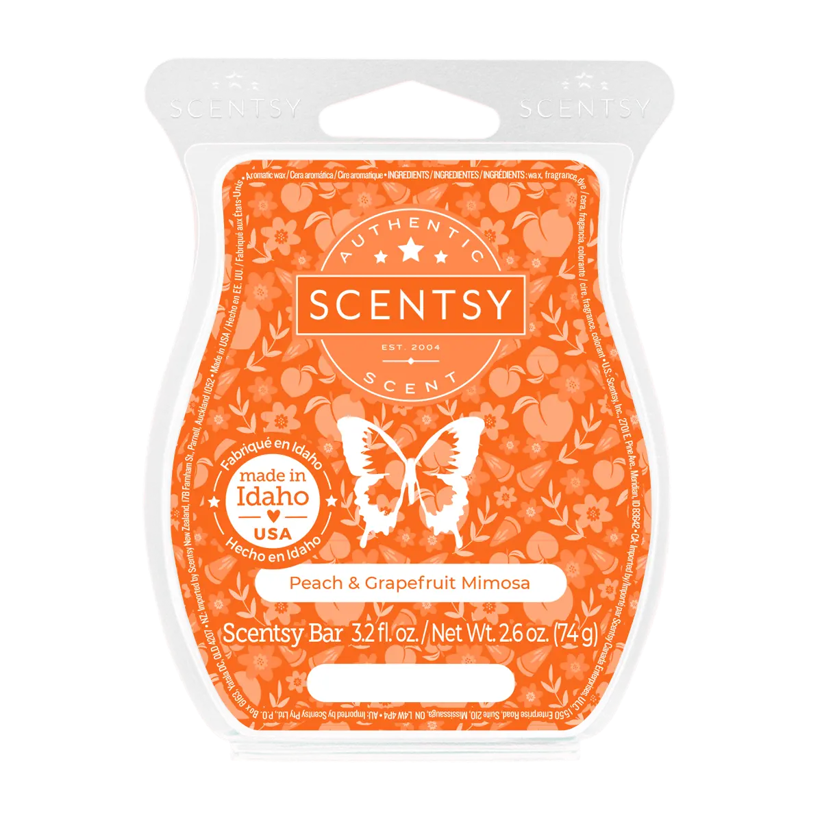 Peach & Grapefruit Mimosa Scentsy Bar Easter 2024 Incandescent