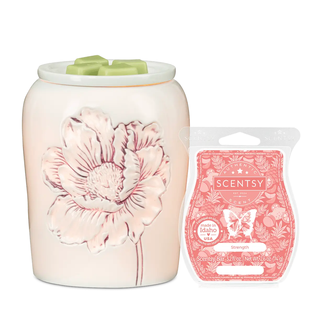 Perfect Poppy Scentsy Warmer Bundle Mother's Day 2024 Incandescent