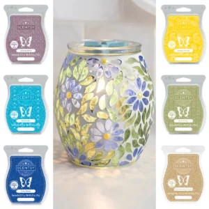 Periwinkle Petals Scentsy Warmer & Wax Bundle