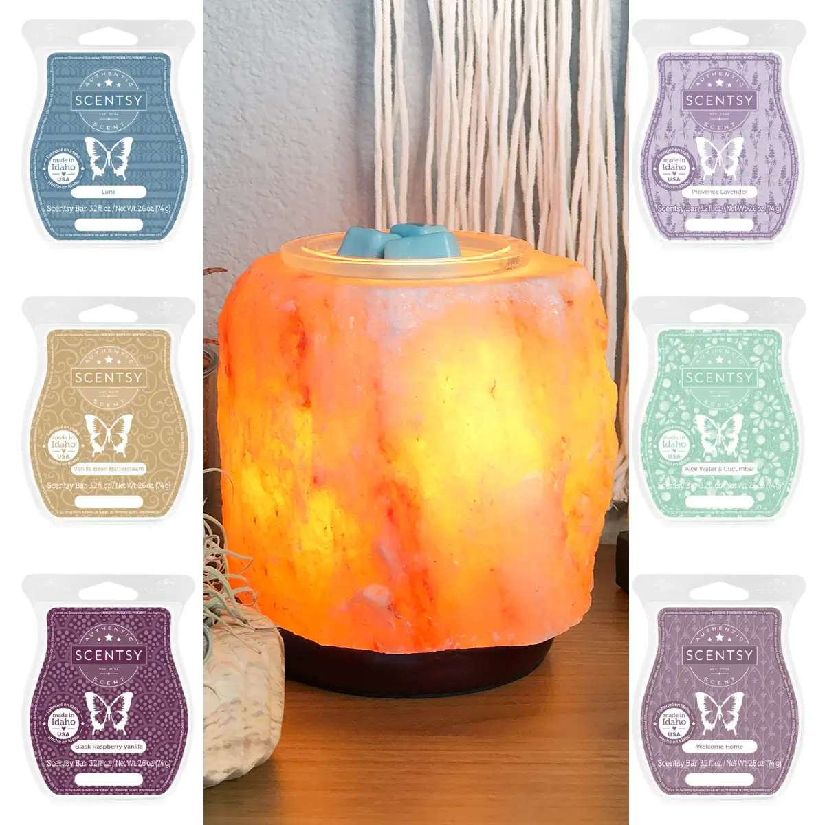 Pink Himalayan Salt Scentsy Warmer & Wax Bundle