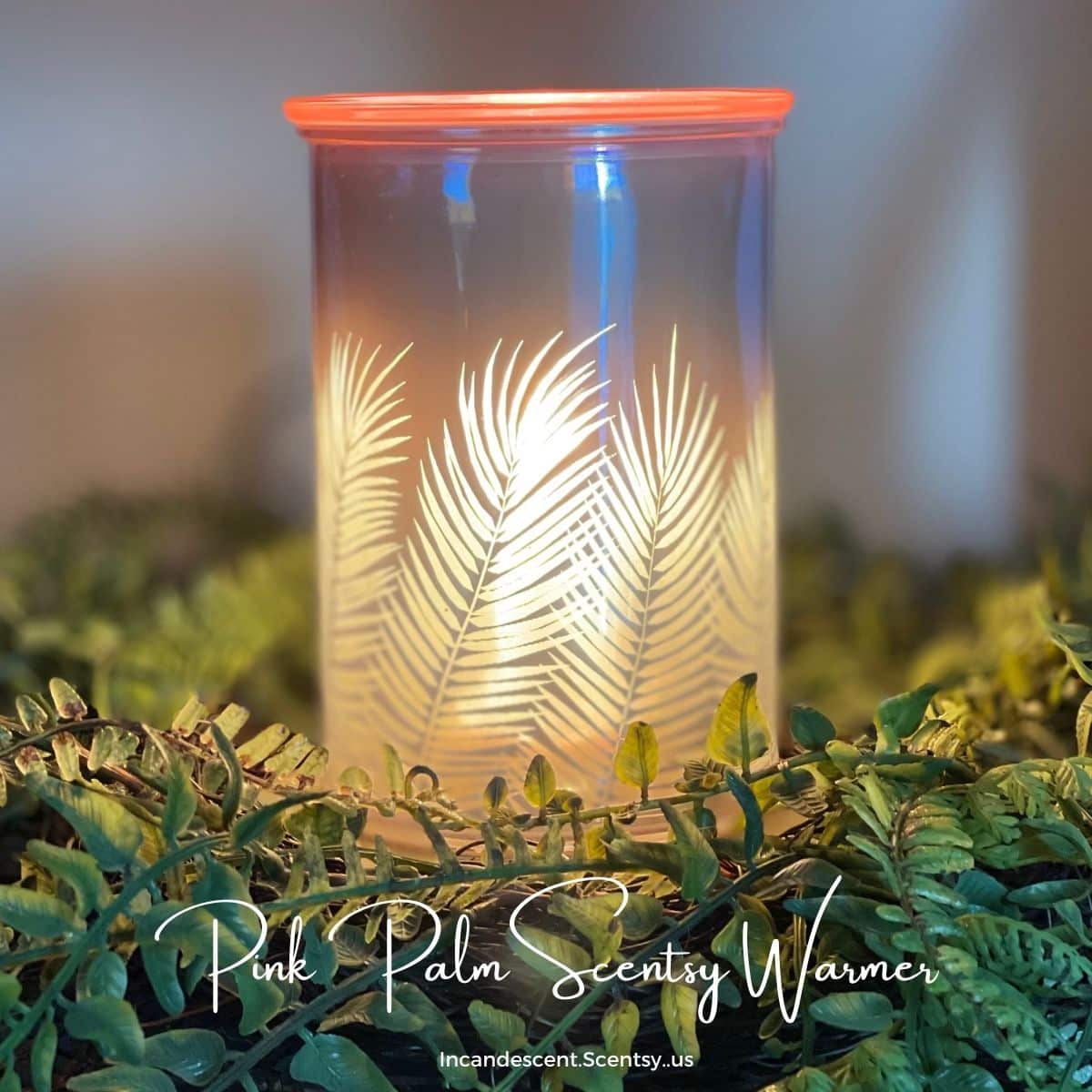 Pink Palm Scentsy Warmer 1