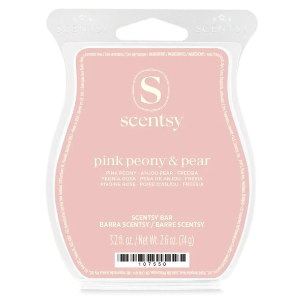 Pink Peony & Pear Scentsy Bar (1) Pink Peony & Pear Scentsy Wax Bar - February 2026