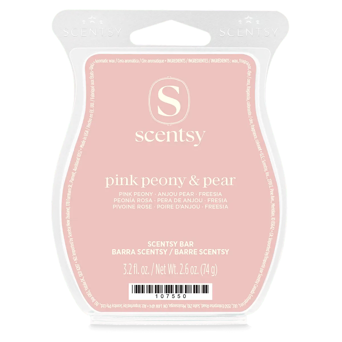 Pink Peony &Amp; Pear Scentsy Bar (1) Pink Peony & Pear Scentsy Wax Bar - February 2026