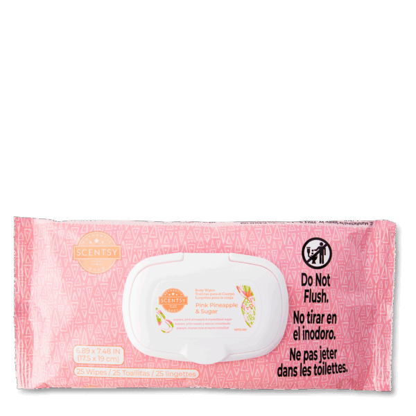 Pink Pineapple & Sugar Scentsy Body Wipes