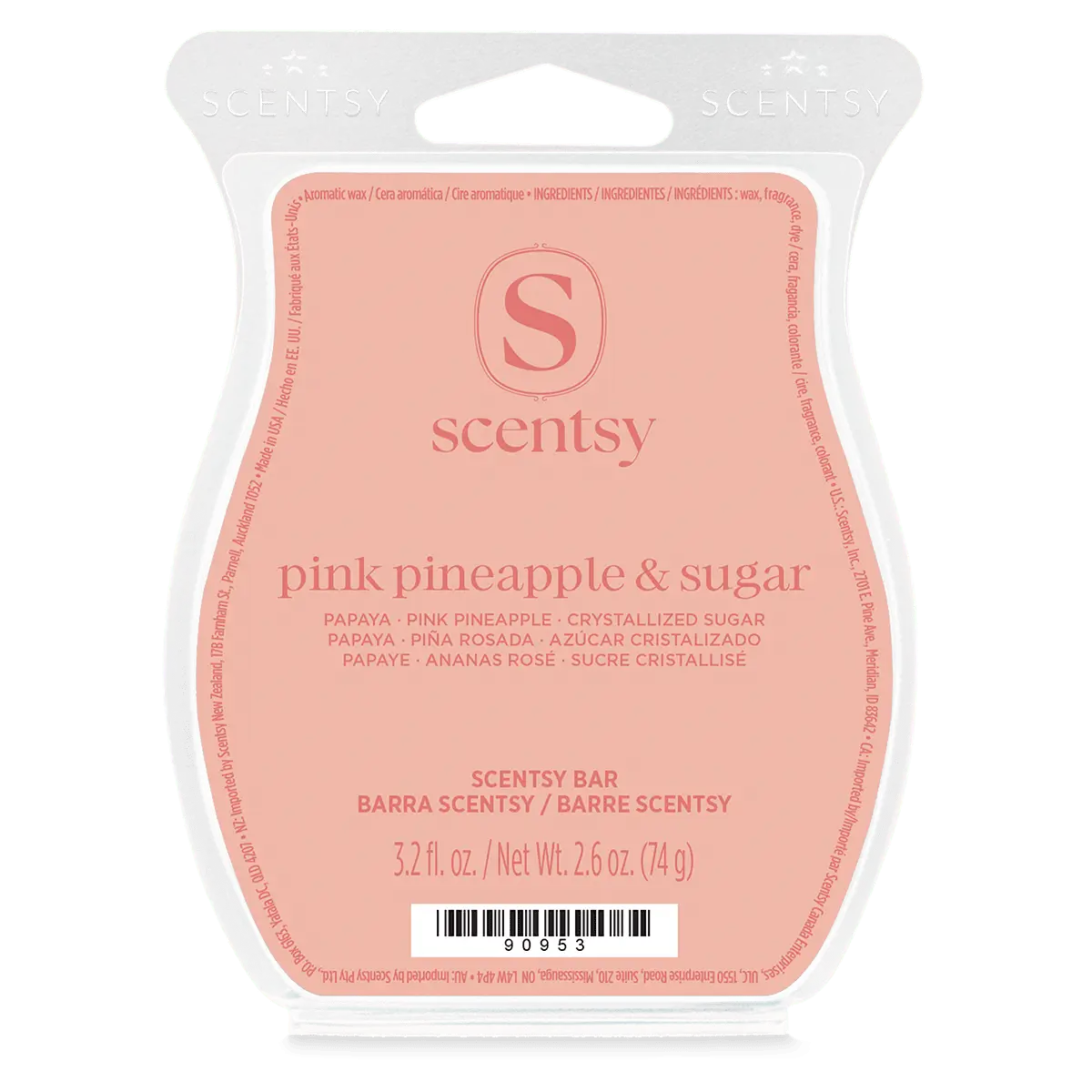 Pink Pineapple & Sugar Scentsy Wax Bar