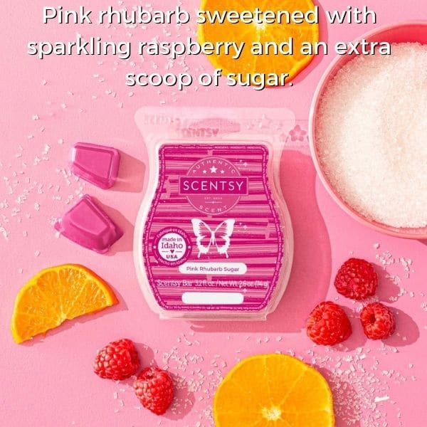 Pink rhubarb Sugar Scentsy Fragrance 1