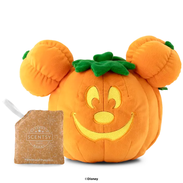 Plushmickeymousejackolanternbuddyfarmstandpumpkinscentpakisopwsr1 Disney Mickey Mouse & Friends Jack O' Lantern Scentsy Buddy