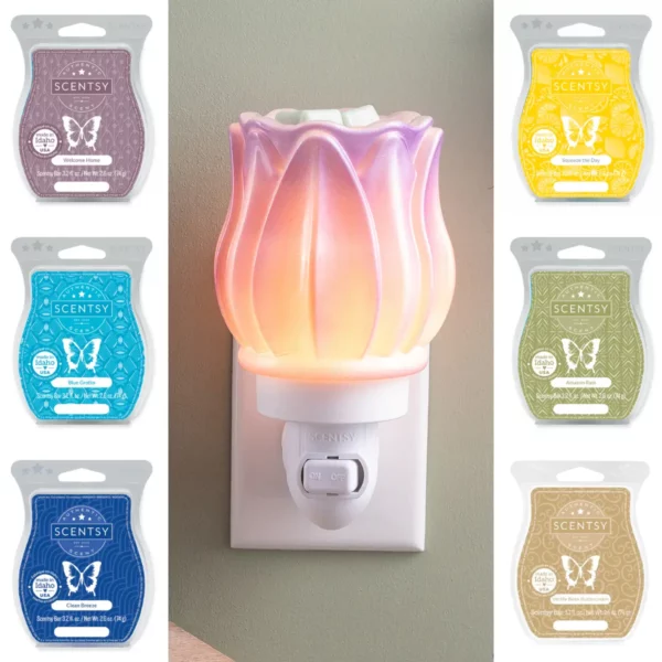 Prismatic Petal Mini Scentsy Warmer & Wax Bundle