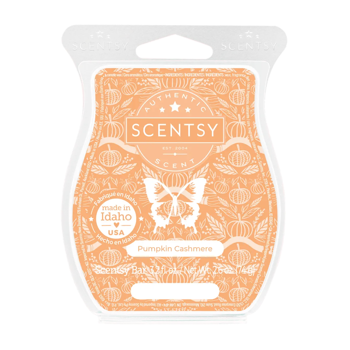 Pumpkin Cashmere Scentsy Bar October 2023 Incandescent.Scentsy.us