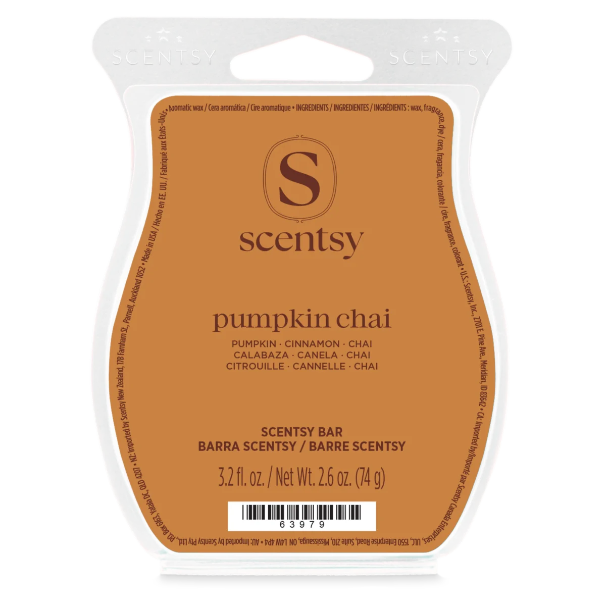Pumpkin Chai Scentsy Bar - September 2026 BBMB