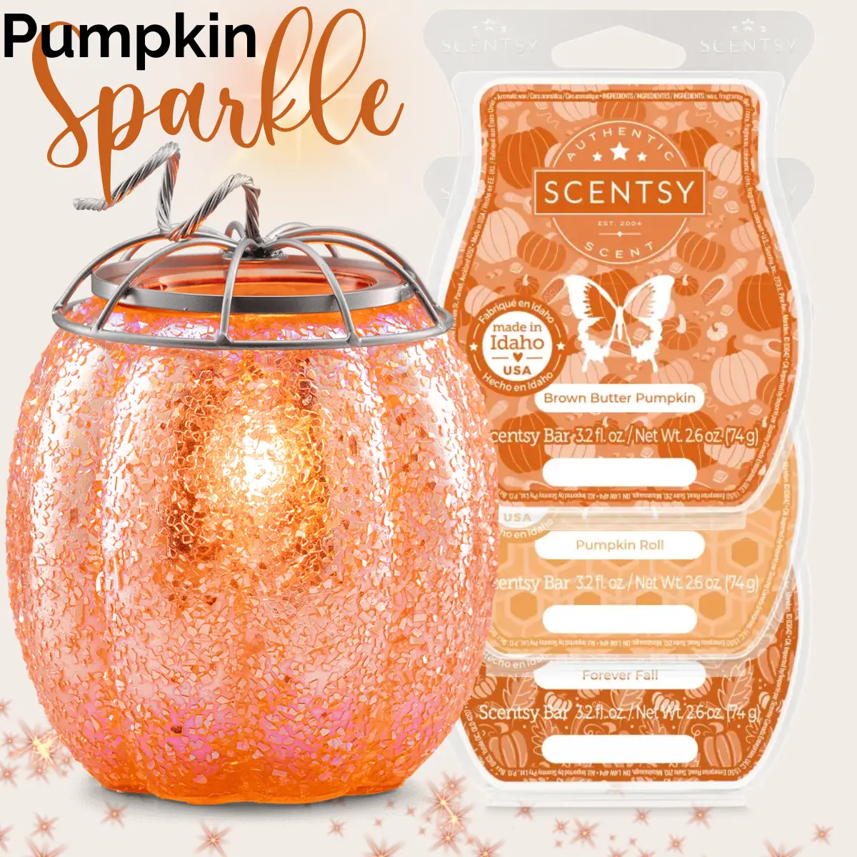 Pumpkin Sparkle Scentsy Warmer Bundle