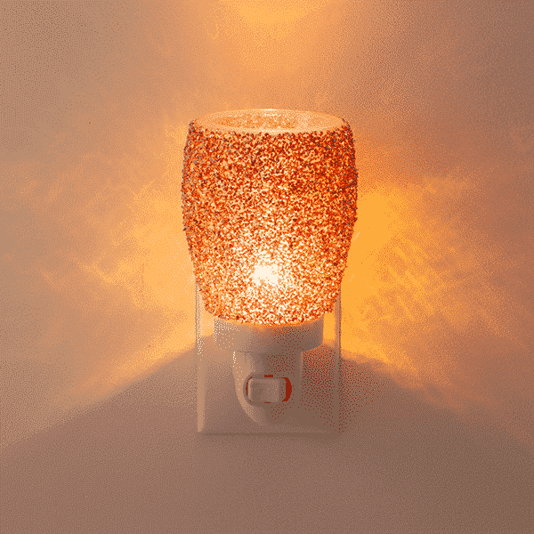 ROSE GOLD GLITTER MINI SCENTSY WARMER GLOW