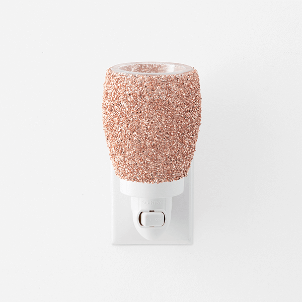 ROSE GOLD GLITTER MINI SCENTSY WARMER NO LIGHTS