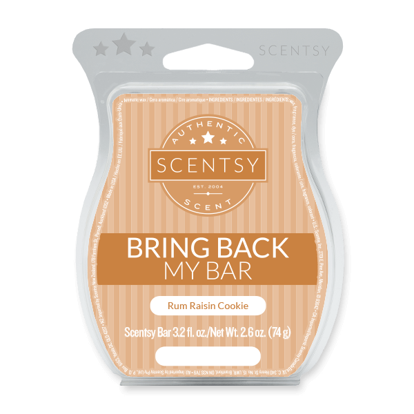 Scentsy Rum Raisin Cookie BBMB Bring Back My Bar Retired Wax Bar Melts New 
