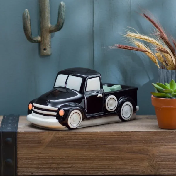 Retro Black Truck Warmer - Stylized Retro Black Truck Scentsy Warmer