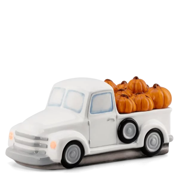 Retro White Truck Scentsy Warmer + Pumpkin Delivery Lid