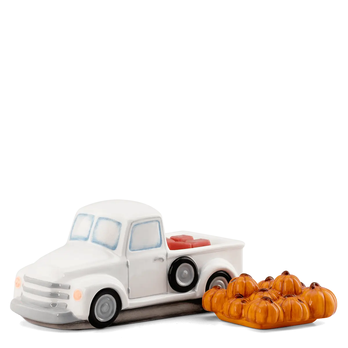 Retro White Truck Scentsy Warmer + Pumpkin Delivery Lid