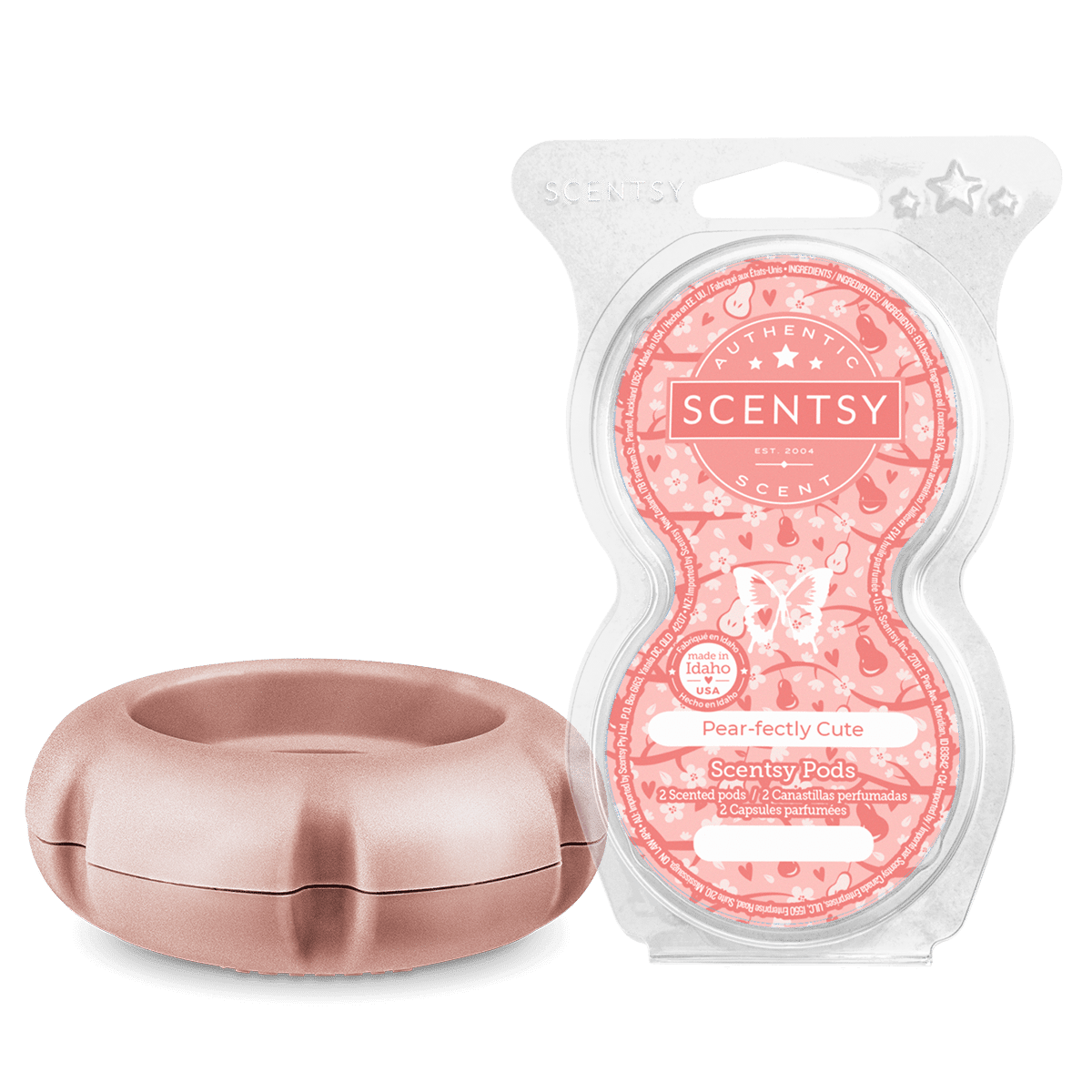 Rose Gold Mini Fan Diffuser + Pear-fectly Cute Scentsy Pod Twin Pack Bundle | Valentine's Day 2024
