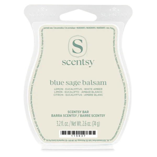 SCENT-Bar-BlueSageBalsam-ISO-R1-2026-PWS Blue Sage Balsam Scentsy Wax Bar - Holiday 2026